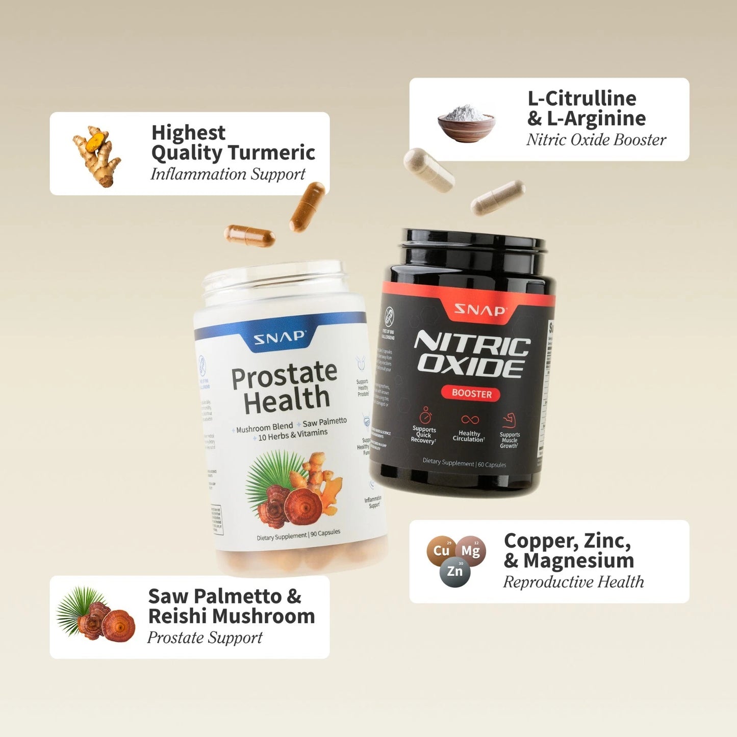 Snap Prostate Health + Snap Nitric Oxide Combo