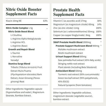 Snap Prostate Health + Snap Nitric Oxide Combo